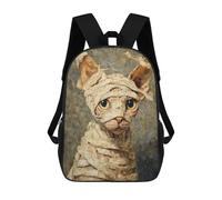 sinyumoney Sac À Dos Scolaire Imprimé En 3D 17inch Sac À Dos Pour Enfants Mummy Cat Painting Artwork Sacs À Livres Grande Capacité Sacs D'école Et De Voyage Pour Enfants/étudiants/adultes