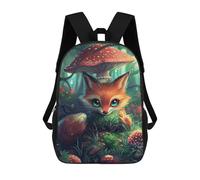 sinyumoney Sac À Dos Scolaire Imprimé En 3D 17inch Sac À Dos Pour Enfants Mystical Forest Fox Sacs À Livres Grande Capacité Sacs D'école Et De Voyage Pour Enfants/étudiants/adultes