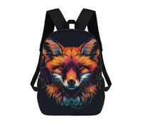 sinyumoney Sac À Dos Scolaire Imprimé En 3D 17inch Sac À Dos Pour Enfants Neon Fox Headphones Art Print Sacs À Livres Grande Capacité Sacs D'école Et De Voyage Pour Enfants/étudiants/adultes
