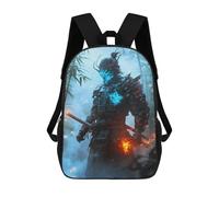 sinyumoney Sac À Dos Scolaire Imprimé En 3D 17inch Sac À Dos Pour Enfants Samurai Warrior with Glowing Armor Sacs À Livres Grande Capacité Sacs D'école Et De Voyage Pour Enfants/étudiants/adultes
