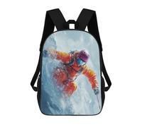 sinyumoney Sac À Dos Scolaire Imprimé En 3D 17inch Sac À Dos Pour Enfants Snowboarder in Action -16 Sacs À Livres Grande Capacité Sacs D'école Et De Voyage Pour Enfants/étudiants/adultes