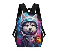 sinyumoney Sac À Dos Scolaire Imprimé En 3D 17inch Sac À Dos Pour Enfants Space Dog Adventure-261 Sacs À Livres Grande Capacité Sacs D'école Et De Voyage Pour Enfants/étudiants/adultes
