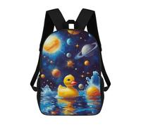 sinyumoney Sac À Dos Scolaire Imprimé En 3D 17inch Sac À Dos Pour Enfants Space Duck Goose 3 Sacs À Livres Grande Capacité Sacs D'école Et De Voyage Pour Enfants/étudiants/adultes