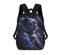 sinyumoney Sac À Dos Scolaire Imprimé En 3D 17inch Sac À Dos Pour Enfants Space Leopard Astronaut Art Print-2 Sacs À Livres Grande Capacité Sacs D'école Et De Voyage Pour Enfants/étudiants/adultes