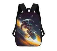 sinyumoney Sac À Dos Scolaire Imprimé En 3D 17inch Sac À Dos Pour Enfants Space Skateboarding Adventure -1 Sacs À Livres Grande Capacité Sacs D'école Et De Voyage Pour Enfants/étudiants/adultes