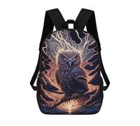 sinyumoney Sac À Dos Scolaire Imprimé En 3D 17inch Sac À Dos Pour Enfants Thundering Owl Majesty -1 Sacs À Livres Grande Capacité Sacs D'école Et De Voyage Pour Enfants/étudiants/adultes