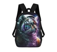 sinyumoney Sac À Dos Scolaire Imprimé En 3D 17inch Sac À Dos Pour Enfants Tiger Astronaut Space Suit-5 Sacs À Livres Grande Capacité Sacs D'école Et De Voyage Pour Enfants/étudiants/adultes