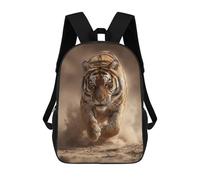 sinyumoney Sac À Dos Scolaire Imprimé En 3D 17inch Sac À Dos Pour Enfants Tiger Running Dust Trail Sacs À Livres Grande Capacité Sacs D'école Et De Voyage Pour Enfants/étudiants/adultes