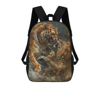 sinyumoney Sac À Dos Scolaire Imprimé En 3D 17inch Sac À Dos Pour Enfants Tiger VS Lion Fighting Art Sacs À Livres Grande Capacité Sacs D'école Et De Voyage Pour Enfants/étudiants/adultes