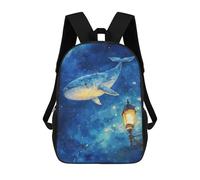 sinyumoney Sac À Dos Scolaire Imprimé En 3D 17inch Sac À Dos Pour Enfants Whale Lamp Night Sky Sacs À Livres Grande Capacité Sacs D'école Et De Voyage Pour Enfants/étudiants/adultes