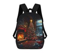 sinyumoney Sac À Dos Scolaire Imprimé En 3D Cozy Christmas Cabin Livre 17inch Sacs À Dos Tendance Grande Capacité Sacs À Dos De Voyage Pour Enfants