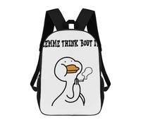 sinyumoney Sac À Dos Scolaire Imprimé En 3D Cute Duck Smoking Livre 17inch Sacs À Dos Tendance Grande Capacité Sacs À Dos De Voyage Pour Enfants