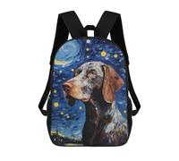 sinyumoney Sac À Dos Scolaire Imprimé En 3D German Shorthaired Pointer Livre 17inch Sacs À Dos Tendance Grande Capacité Sacs À Dos De Voyage Pour Enfants