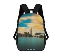 sinyumoney Sac À Dos Scolaire Imprimé En 3D London Livre 17inch Sacs À Dos Tendance Grande Capacité Sacs À Dos De Voyage Pour Enfants