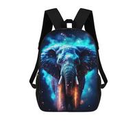 sinyumoney Sac À Dos Scolaire Imprimé En 3D Neon Cyan Elephant Nebulae Livre 17inch Sacs À Dos Tendance Grande Capacité Sacs À Dos De Voyage Pour Enfants