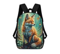 sinyumoney Sac À Dos Scolaire Imprimé En 3D Pour Enfants A Fox And Butterflies Sacs À Livres, Sacs De Voyage Scolaires Grande Capacité Pour Enfants/étudiants/adultes 17inch