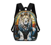 sinyumoney Sac À Dos Scolaire Imprimé En 3D Pour Enfants A King Lion, Grande Capacité, Idéal Pour Les Voyages, Tendance Et Décontracté 17inch