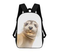 sinyumoney Sac À Dos Scolaire Imprimé En 3D Pour Enfants A Seal Taking A Selfie Sacs À Livres, Sacs De Voyage Scolaires Grande Capacité Pour Enfants/étudiants/adultes 17inch