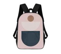 sinyumoney Sac À Dos Scolaire Imprimé En 3D Pour Enfants Abstract And Geometric 2, Grande Capacité, Idéal Pour Les Voyages, Tendance Et Décontracté 17inch