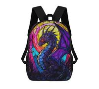 sinyumoney Sac À Dos Scolaire Imprimé En 3D Pour Enfants Abstract Skeleton Dragon Sac À Dos Scolaire Pour Enfants, Sac De Voyage, Sac À Livres Tendance, Grand Sac À Dos De Grande Capacité 17inch