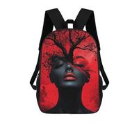 sinyumoney Sac À Dos Scolaire Imprimé En 3D Pour Enfants AbstractWoman And Tree, Grande Capacité, Idéal Pour Les Voyages, Tendance Et Décontracté 17inch