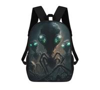 sinyumoney Sac À Dos Scolaire Imprimé En 3D Pour Enfants Alien Invasion The Arrival Sac À Dos Scolaire Pour Enfants, Sac De Voyage, Sac À Livres Tendance, Grand Sac À Dos De Grande Capacité 17inch