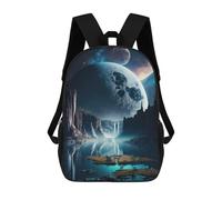 sinyumoney Sac À Dos Scolaire Imprimé En 3D Pour Enfants Alien Waterfall Landscape Sac À Dos Scolaire Pour Enfants, Sac De Voyage, Sac À Livres Tendance, Grand Sac À Dos De Grande Capacité 17inch