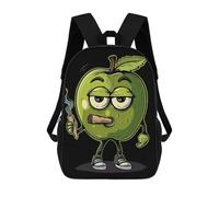 sinyumoney Sac À Dos Scolaire Imprimé En 3D Pour Enfants Apple Cannabis, Sac À Dos De Voyage Haute Capacité Pour Enfants, Sac À Livres, Sac D'école 17inch