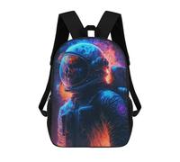 sinyumoney Sac À Dos Scolaire Imprimé En 3D Pour Enfants Astronaut in Flames, Sac À Dos De Voyage Haute Capacité Pour Enfants, Sac À Livres, Sac D'école 17inch