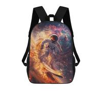 sinyumoney Sac À Dos Scolaire Imprimé En 3D Pour Enfants Astronaut Space Surfing, Grande Capacité, Idéal Pour Les Voyages, Tendance Et Décontracté 17inch
