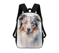sinyumoney Sac À Dos Scolaire Imprimé En 3D Pour Enfants Australian Shepherd Dog, Grande Capacité, Idéal Pour Les Voyages, Tendance Et Décontracté 17inch
