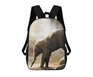 sinyumoney Sac À Dos Scolaire Imprimé En 3D Pour Enfants Baby Elephant And Mouse, Grande Capacité, Idéal Pour Les Voyages, Tendance Et Décontracté 17inch