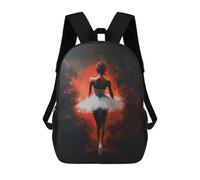 sinyumoney Sac À Dos Scolaire Imprimé En 3D Pour Enfants Ballet Dancer in Red Ballet Passion in Shadows, Grande Capacité, Idéal Pour Les Voyages, Tendance Et Décontracté 17inch
