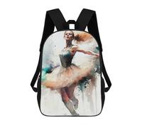 sinyumoney Sac À Dos Scolaire Imprimé En 3D Pour Enfants Ballet Dancer Watercolor Sacs À Livres, Sacs De Voyage Scolaires Grande Capacité Pour Enfants/étudiants/adultes 17inch