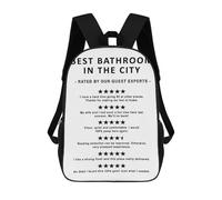 sinyumoney Sac À Dos Scolaire Imprimé En 3D Pour Enfants Best Bathroom In The City, Grande Capacité, Idéal Pour Les Voyages, Tendance Et Décontracté 17inch