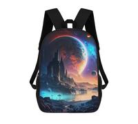 sinyumoney Sac À Dos Scolaire Imprimé En 3D Pour Enfants Beyond The Universe Grande Capacité, Sac De Voyage, Sac À Dos Tendance Pour Enfants, Sac À Dos Décontracté 17inch