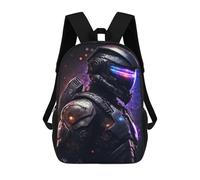 sinyumoney Sac À Dos Scolaire Imprimé En 3D Pour Enfants Black Armor, Sac À Dos De Voyage Haute Capacité Pour Enfants, Sac À Livres, Sac D'école 17inch