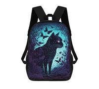 sinyumoney Sac À Dos Scolaire Imprimé En 3D Pour Enfants Black Light Cat 21 Sacs À Livres, Sacs De Voyage Scolaires Grande Capacité Pour Enfants/étudiants/adultes 17inch