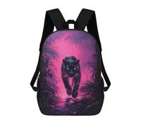 sinyumoney Sac À Dos Scolaire Imprimé En 3D Pour Enfants Black Panther in Neon Jungle Sac À Dos Scolaire Pour Enfants, Sac De Voyage, Sac À Livres Tendance, Grand Sac À Dos De Grande Capacité 17inch