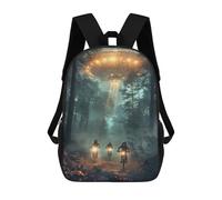 sinyumoney Sac À Dos Scolaire Imprimé En 3D Pour Enfants BMX Forest Alien Chase Sac À Dos Scolaire Pour Enfants, Sac De Voyage, Sac À Livres Tendance, Grand Sac À Dos De Grande Capacité 17inch