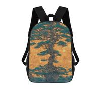 sinyumoney Sac À Dos Scolaire Imprimé En 3D Pour Enfants Bonsai Inspired, Grande Capacité, Idéal Pour Les Voyages, Tendance Et Décontracté 17inch