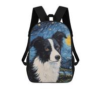 sinyumoney Sac À Dos Scolaire Imprimé En 3D Pour Enfants Border Collie Dog Grande Capacité, Sac De Voyage, Sac À Dos Tendance Pour Enfants, Sac À Dos Décontracté 17inch