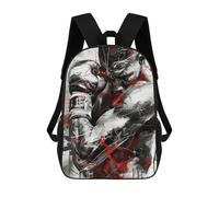 sinyumoney Sac À Dos Scolaire Imprimé En 3D Pour Enfants Boxing Red White Black, Grande Capacité, Idéal Pour Les Voyages, Tendance Et Décontracté 17inch