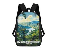 sinyumoney Sac À Dos Scolaire Imprimé En 3D Pour Enfants Bwindi Impenetrable National Park, Uganda Sacs À Livres, Sacs De Voyage Scolaires Grande Capacité Pour Enfants/étudiants/adultes 17inch