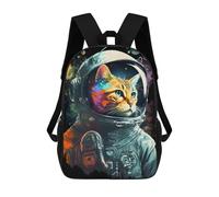 sinyumoney Sac À Dos Scolaire Imprimé En 3D Pour Enfants Cat Astronaut, Grande Capacité, Idéal Pour Les Voyages, Tendance Et Décontracté 17inch