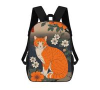 sinyumoney Sac À Dos Scolaire Imprimé En 3D Pour Enfants Cat Japanese Art Sac À Dos Scolaire Pour Enfants, Sac De Voyage, Sac À Livres Tendance, Grand Sac À Dos De Grande Capacité 17inch