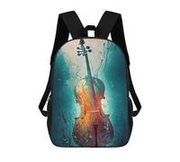 sinyumoney Sac À Dos Scolaire Imprimé En 3D Pour Enfants Cello Music Ocean, Grande Capacité, Idéal Pour Les Voyages, Tendance Et Décontracté 17inch