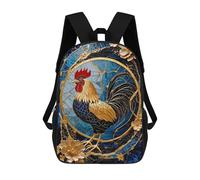 sinyumoney Sac À Dos Scolaire Imprimé En 3D Pour Enfants Chicken Rooster Kintsugi Art Sacs À Livres, Sacs De Voyage Scolaires Grande Capacité Pour Enfants/étudiants/adultes 17inch