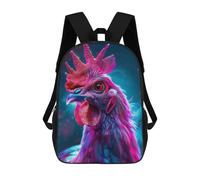 sinyumoney Sac À Dos Scolaire Imprimé En 3D Pour Enfants Chicken Space Animal, Grande Capacité, Idéal Pour Les Voyages, Tendance Et Décontracté 17inch