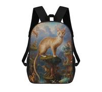 sinyumoney Sac À Dos Scolaire Imprimé En 3D Pour Enfants Chimeric Cat, Grande Capacité, Idéal Pour Les Voyages, Tendance Et Décontracté 17inch